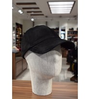 Siyah Unisex Hakiki Deri Süet Kep Beyzbol Şapka