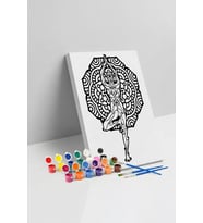 Balerin Desenli Mandala Tuval Boyama Seti 40x50 cm