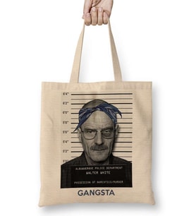 Walter White Gangsta Branco Bez Çanta Uzun Saplı