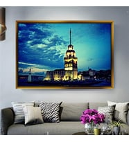 Altın Çerçeveli dekoratif tablo a882 (Gold)