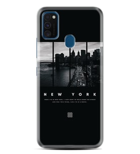 Samsung M21 M22 M23 M30 M31S M32 Kılıf Desenli Silikon New York 1612