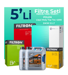 Filtron Mercedes Sprinter 316 Dizel Filtre Bakım Seti Liqui Moly Motor Yağlı (2011-2021) 5 Li