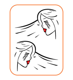 Ağlayan Kadın Oto Sticker Sağ-Sol 2 Adet Takım Siyah 40*28 Cm