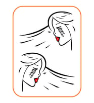 Ağlayan Kadın Oto Sticker Sağ-Sol 2 Adet Takım Siyah 40*28 Cm
