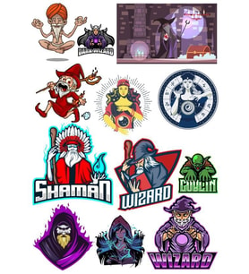 Shaman Büyücü Sticker Set-1 14 Parça Telefon, Tablet, Defter, Laptop Sticker
