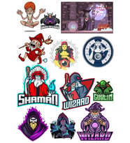 Shaman Büyücü Sticker Set-1 14 Parça Telefon, Tablet, Defter, Laptop Sticker
