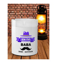 En İyi Baba Yazılı Kişiye Özel İsimli Küllük Babaya Hediye