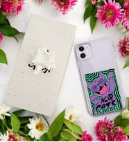 Çatlak Kedi Tasarımlı Kişiye Özel Şeffaf Telefon Kılıfı (Tüm Telefon Modelleri Mevcuttur.) - Hediye Kutulu