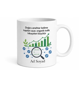 SEO Uzmanı Organik Trafik Anahtar Kelime Backlink Temalı Kupa Bardak Hediye