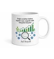 SEO Uzmanı Organik Trafik Anahtar Kelime Backlink Temalı Kupa Bardak Hediye