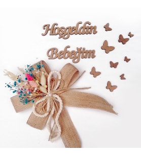 Lora Davet Bebek kapı süsü, Hastane kapı süsü, Duvar süsü aksesuarları (1 Adet) Mavi - 36539