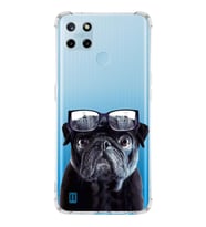 PrintiFy Realme C25 Uyumlu Köpek 3 Baskılı Şeffaf Köşe Korumalı Antişok Kılıf