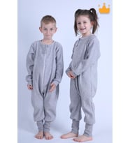2-8 Yaş 1.5 Tog Kapitone Çocuk Uyku Tulumu Unisex Uzun Kollu Uyku Tulumu