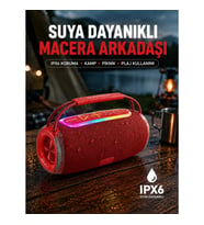 Mey İthalat® 20W Kablosuz Bluetooth Hoparlör RGB Işık Efektli USB/SD/AUX Destekli
