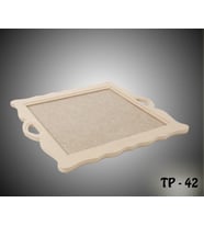 Ahşap boyanabilir kare tepsi-sunumluk