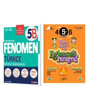 Fenomen Okul Yayınları 5. Sınıf Türkçe B ve Lodos Eğlenceli Paragraf Soru Bankası Seti 2 Kitap