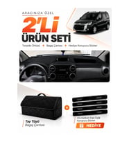 e-biz CITROEN BERLINGO B9 KAPAKSIZ EKRANLI (2008-2017) Torpido + Tay Tüyü Çanta - Siyah - CI012