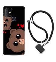 INFINIX Hot 8 9 10 11S Hot 10 Play 10T Kılıf Boyun Askılı Silikon Love Animals 1780