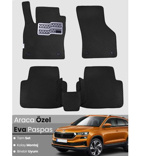 SKODA KAROQ (2018-2024) Uyumlu EVA Paspas Tam Set–Oto Paspas,Araca Özel,Kolay Montaj