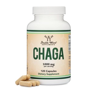 Double Wood Chaga Mushrooms 120 Capsules 1,000mg.Abd Menşei.