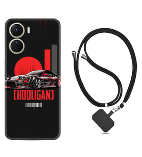 Vivo Y16 Kılıf Silikon Boyun Askılı İpli Desenli Silikon Hooligan 1636