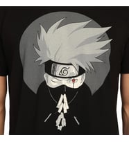Bant Giyim - Naruto Kakashi Hatake Siyah Erkek T-shirt Tişört