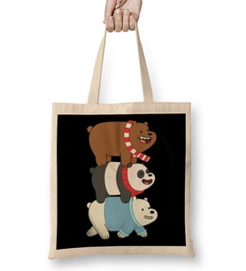 We Bare Bears 02 Bez Çanta Uzun Saplı