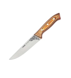 Pirge 32102 Elite Kurban, Kasap Bıçağı 16,5 cm - Kahverengi Perçinli Kompozit Sap