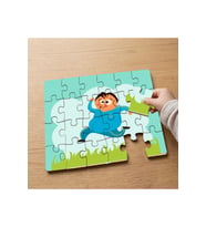 Spor Yapan Çocuk Tasarımlı 24 Parça Ahşap Çocuk Puzzle MPK0825