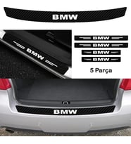 Bmw X3 İçin Uyumlu Aksesuar Oto Bağaj Ve Kapı Eşiği Sticker Set Karbon