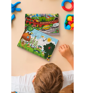 Okul Öncesi Başlangıç Yapboz Taşıtlar Ve Hayvanlar Alemi Ahşap Puzzle Set