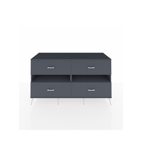 Kronos Konsol 2 Raflı 4 Çekmeceli  176x59x99 Antrasit-Antrasit