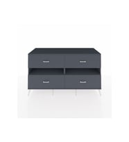 Kronos Konsol 2 Raflı 4 Çekmeceli  176x59x99 Antrasit-Antrasit