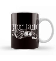 Classic Old American Cars Hot Rod Automobile Speed Vehicle Kupa Bardak Porselen