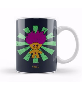 Troll Doll Retro Japanese Kupa Bardak Porselen