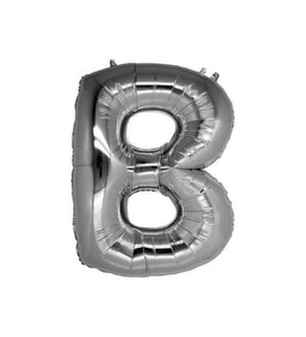 B Harf Gümüş Folyo Balon 40 inc 100 cm