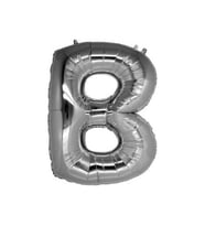B Harf Gümüş Folyo Balon 40 inc 100 cm