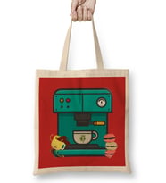 coffee graphic Bez Çanta Uzun Saplı