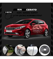 Kia Cerato Oto Araç Kapı Koruma Fitili 5metre Parlak Siyah Renk