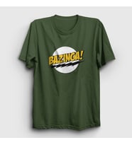 Presmono Unisex Haki Bazinga The Big Bang Theory T-Shirt 181001tt (Haki)