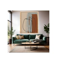 Ahşap Çerçeveli MDF Duvar Tablosu Soyut Dijital Baskı Salon Tablosu Modern Tasarım Tablo (Ahşap)