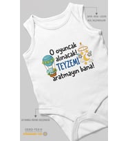 Teyzeye Özel Sıfır Kollu Bebek Zıbını %100 Pamuk