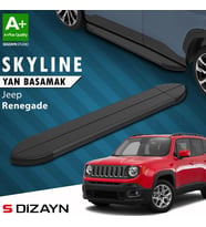 S-Dizayn Jeep Renegade Skyline Siyah Yan Basamak 173 Cm 2014 Üzeri A+ Kalite