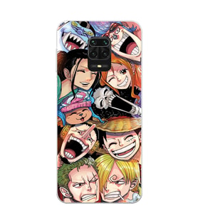 Redmi Note 9 Pro / 9s Uyumlu One Piece Tasarımlı Şeffaf Telefon Kılıfı