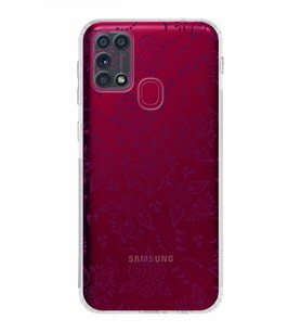 Samsung Galaxy M31  Kamera Korumalı Kapak Nostalji Desen Tasarımlı  Şeffaf  Kılıf