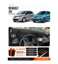 RENAULT ZOE (2012-2024) Uyumlu Torpido Örtüsü Torpido Kılıfı - Siyah