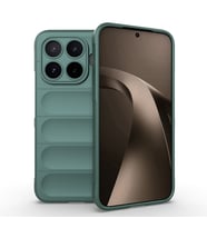 Lexroo Xiaomi 17T Kılıf Esnek TPU Oyuklu Arka Yüzey Tasarımlı Etnik Silikon Kılıf - Koyu Yeşil