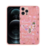 Apple iPhone 12 Pro Max Kılıf Desenli Sert Silikon Zore Mumila Kılıf Pink Flower