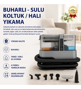 4 Modlu Çok Amaçlı Buharlı Koltuk ve Halı Yıkama Makinesi, Vakumlu Leke Çıkarıcı Temizlik Robotu