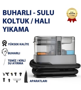 4 Modlu Çok Amaçlı Buharlı Koltuk ve Halı Yıkama Makinesi, Vakumlu Leke Çıkarıcı Temizlik Robotu